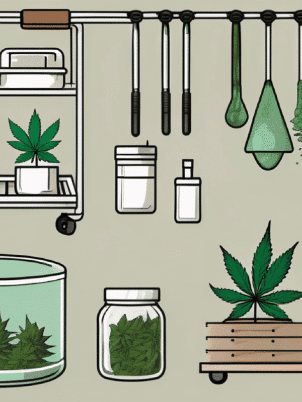 Drying cannabis plants in a controlled room with specific Water Activity (aw) and Relative Humidity (RH) levels, as outlined in the Cannabis Plant Drying Guide eBook.